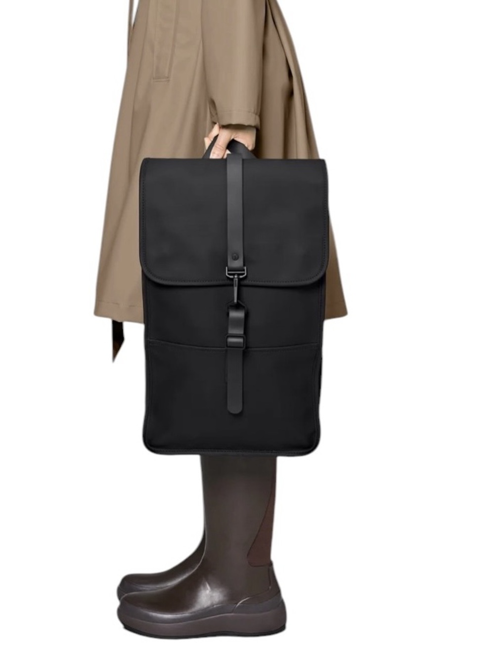 NWT Rains Waterproof Backpack Black - Picture 3 of 15
